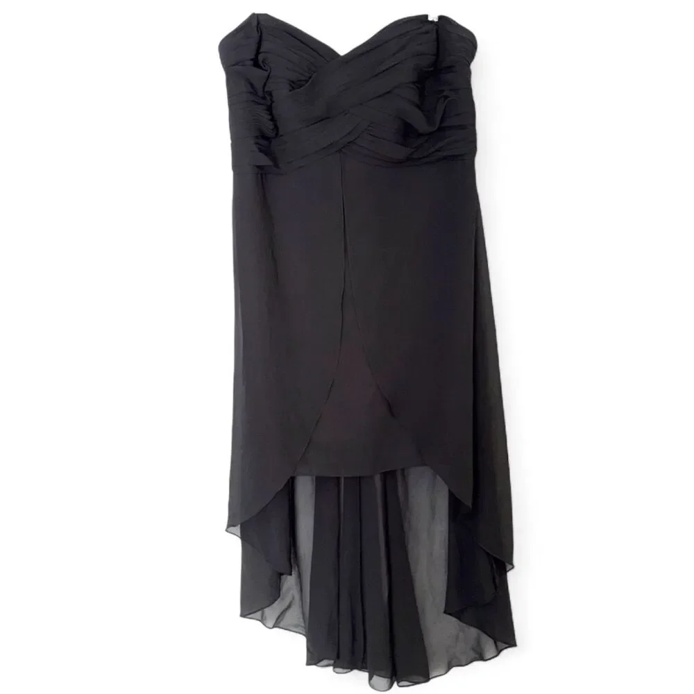 david's bridal black dress plus size David's Bridal | Dresses | Davids Bridal Strapless Sweetheart Highlow Black  Formal Dress Plus Size 2